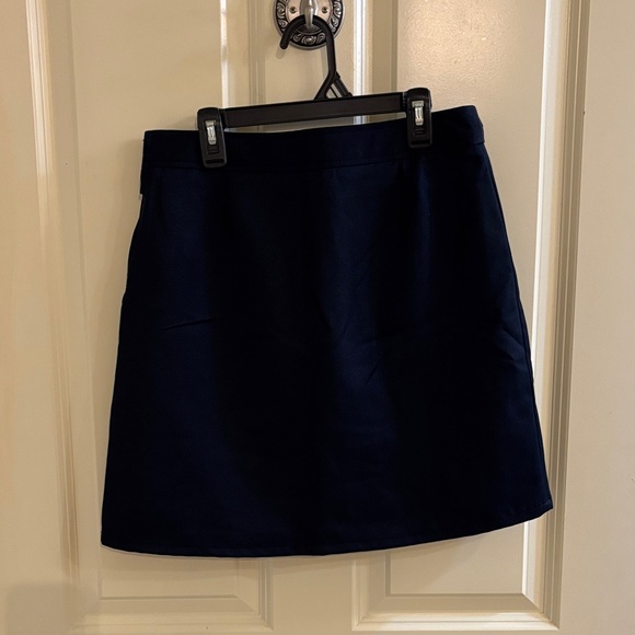 French Toast Navy Pleated Mini Skirt - Picture 2 of 5